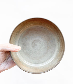 Dark Brown Stoneware Bowl - Oyster Glaze