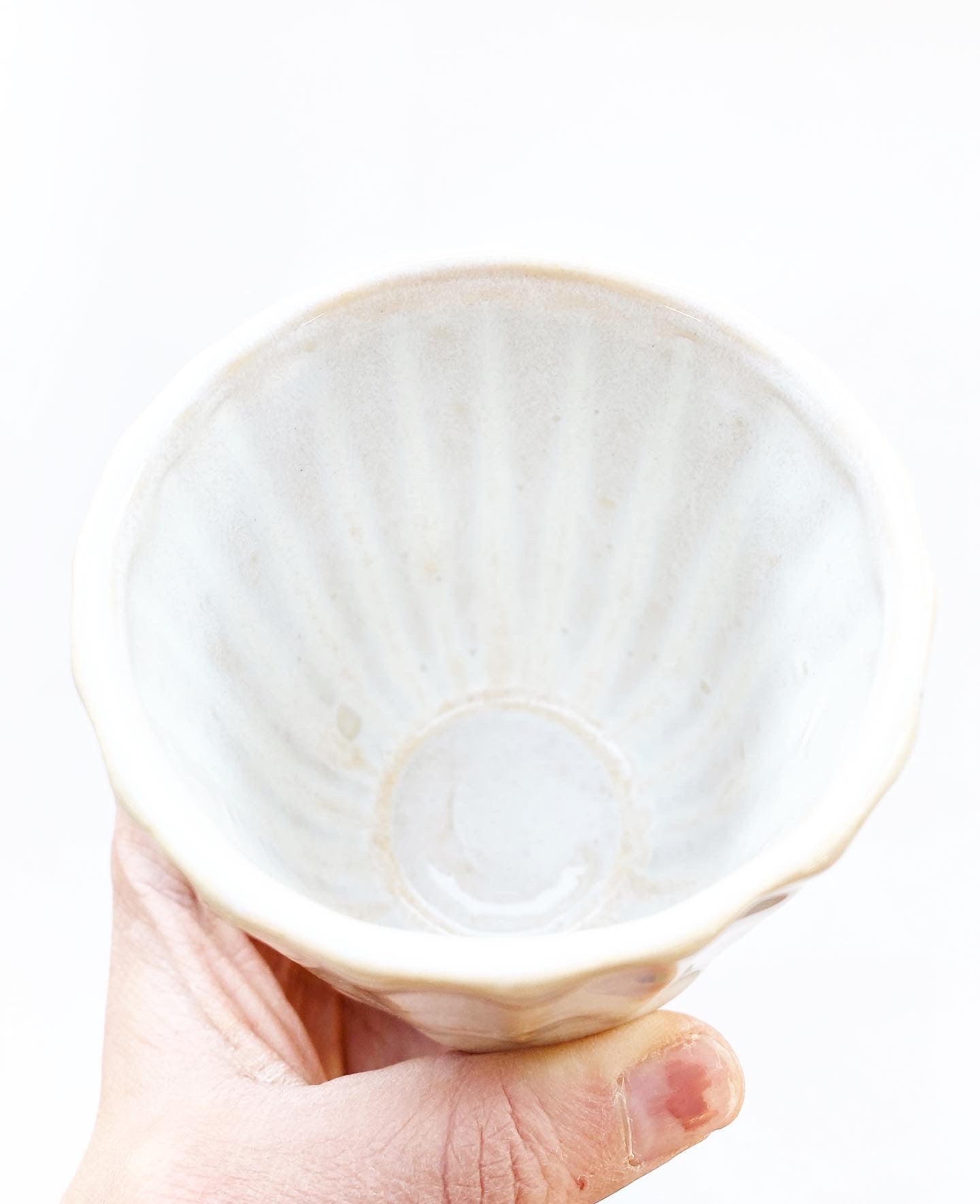 Milk and Honey Small Scalloped Juice Cup