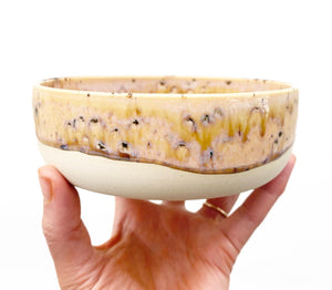 White Stoneware Bowl -Dreamsicle