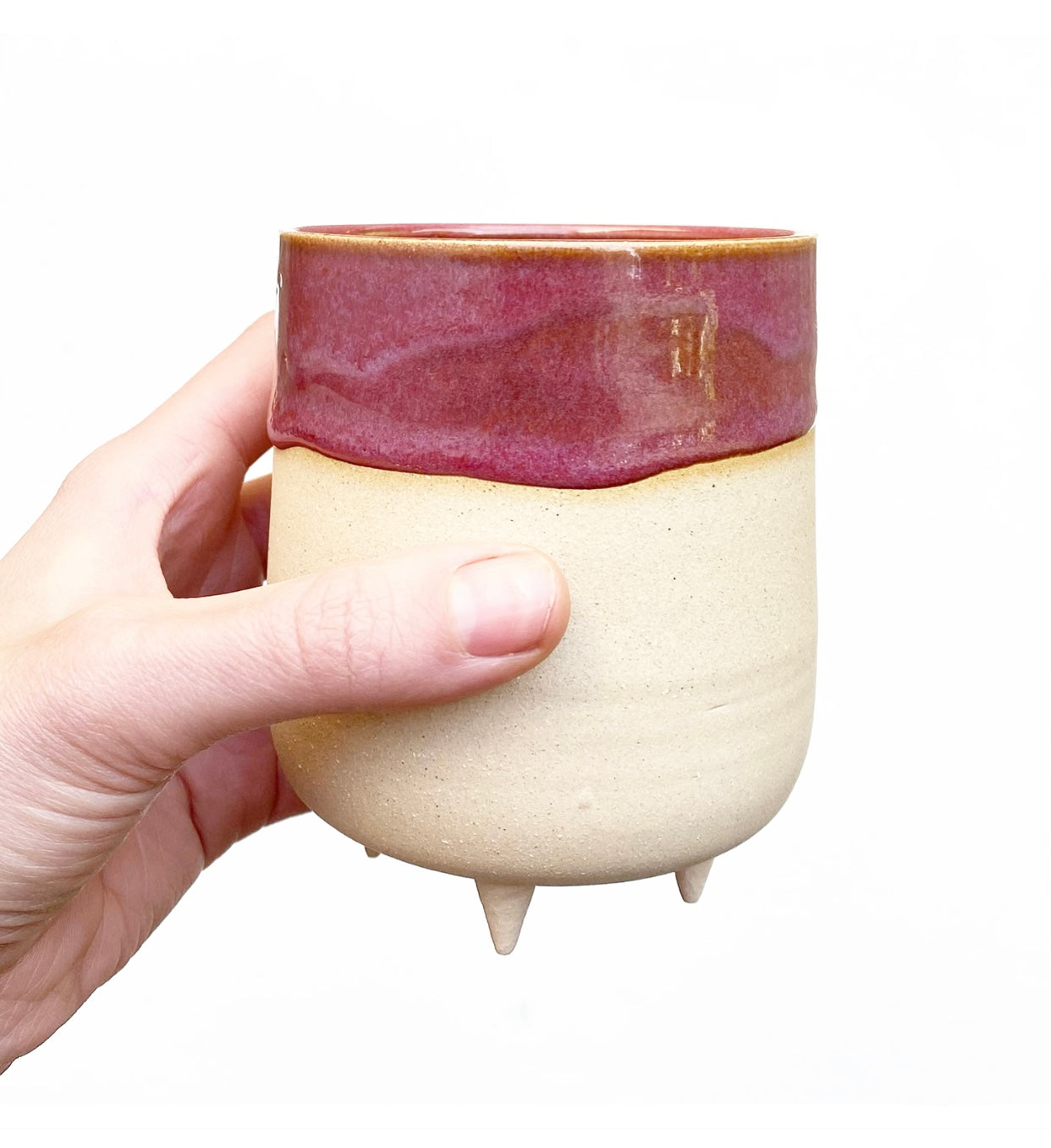 Buff Footed Wine Cup - Plum