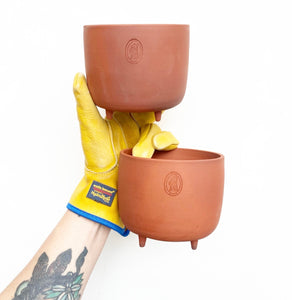Brick Red Footed Planter - Small