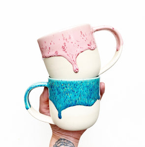 White Stoneware Comfy Mug - Speckled Candy